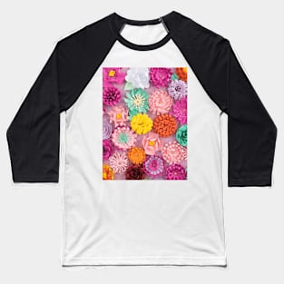 Floral pattern colouful Baseball T-Shirt